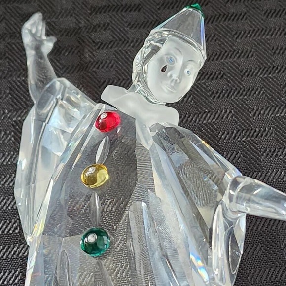 Swarovski Crystal Figurine SCS 1999 Masquerade Pierrot Box Stand COA Mint - Picture 12 of 16